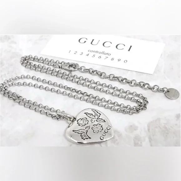 𝙶𝚞𝚌𝚌𝚒 𝚁𝚊𝚛𝚎 𝙱𝚕𝚒𝚗𝚍 𝚏𝚘𝚛 𝙻𝚘𝚟𝚎 𝙱𝚒𝚛𝚍 𝙵𝚕𝚘𝚠𝚎𝚛 𝙴𝚢𝚎 𝚂𝚝𝚎𝚛𝚕𝚒𝚗𝚐 𝚂𝚒𝚕𝚟𝚎𝚛 𝙷𝚎𝚊𝚛𝚝 𝙽𝚎𝚌𝚔𝚕𝚊𝚌𝚎 - Picture 6 of 6